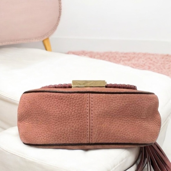 Kate Spade Somerset Adalise Suede & Pebbled Leather Crossbody Vintage Rose - Picture 8 of 13